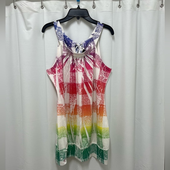 Rue21 Tops - Rainbow checkered tank top